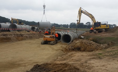 1600 x 4 pipeline endwall 5 ton excavator